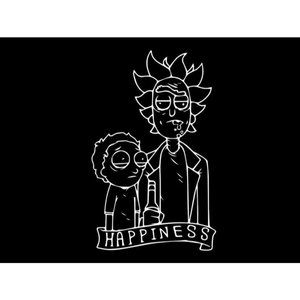 Rick and Morty bumper sticker 8 inch design